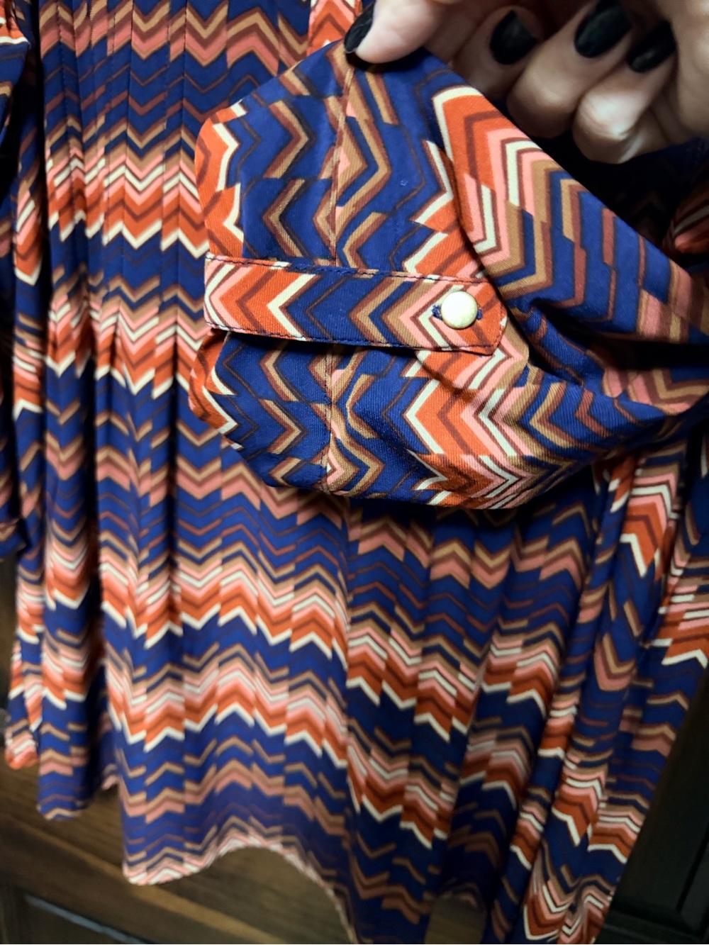 Chevron Button-Front Tunic - Picture 3 of 7